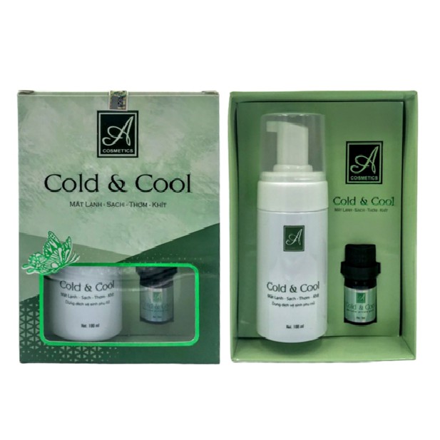 Dung dịch vệ sinh phụ nữ Cold Cool A cosmetics mát lạnh - Sạch - Thơm - Khít + kèm nước hoa cô bé