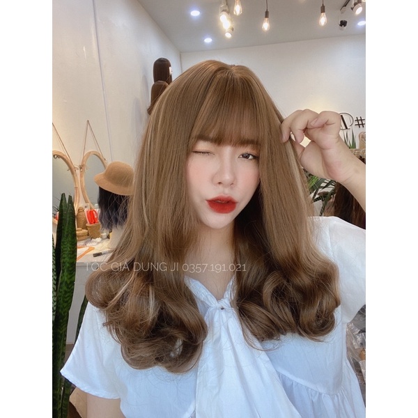 MS50 Tóc giả cả đầu vàng light tây ( ảnh chủ shop chụp mẫu)