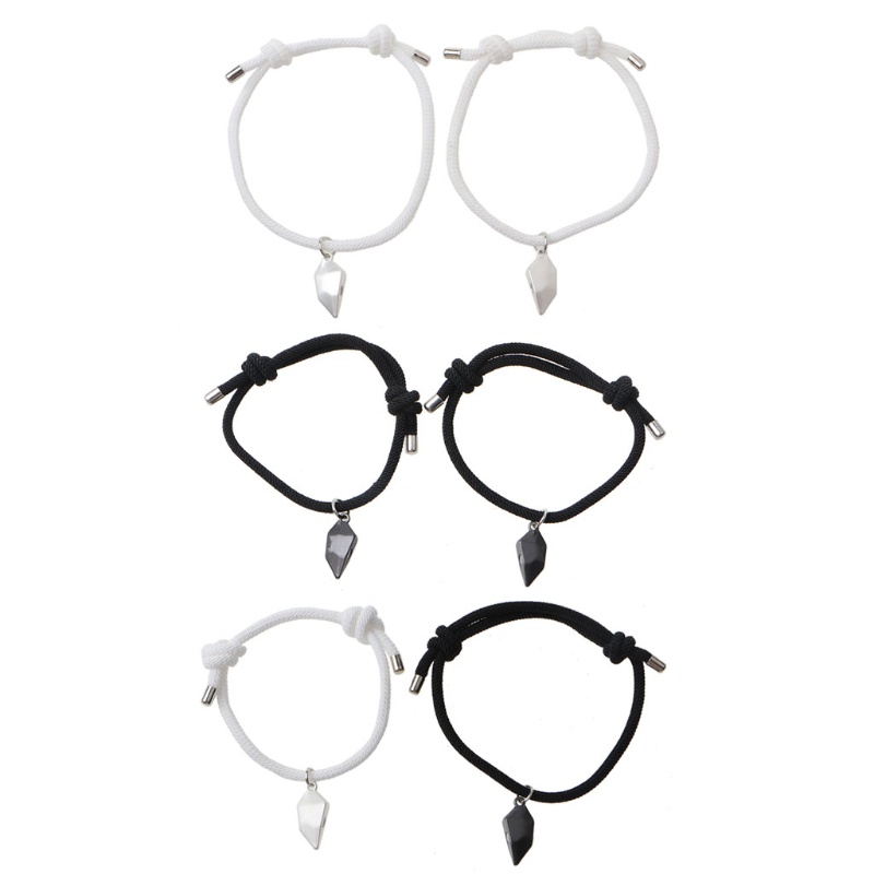 Vòng Tay Bện Dây Thừng Khóa Nam Châm Thời Trang Cho Cặp Đôi