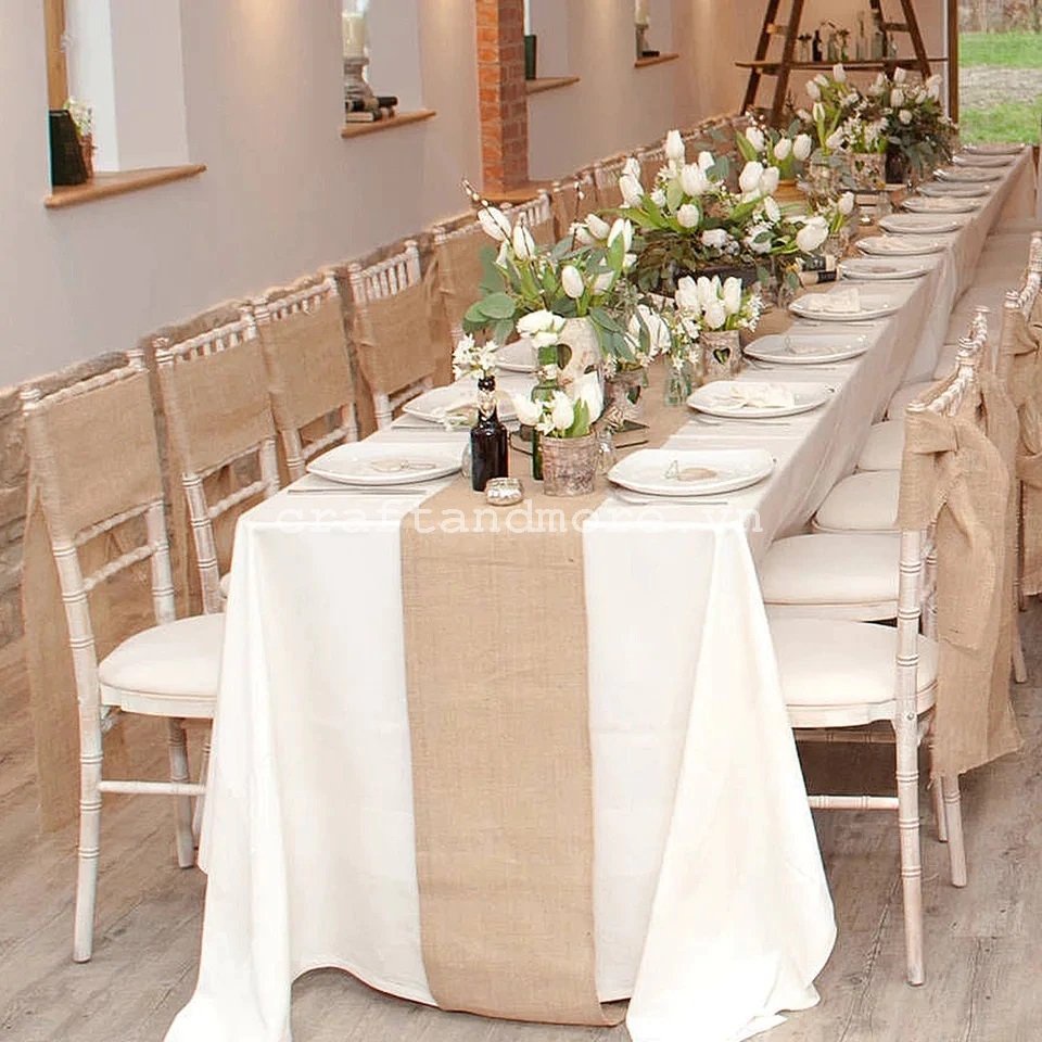 Vải bao bố đay thô nâu dày vintage decor