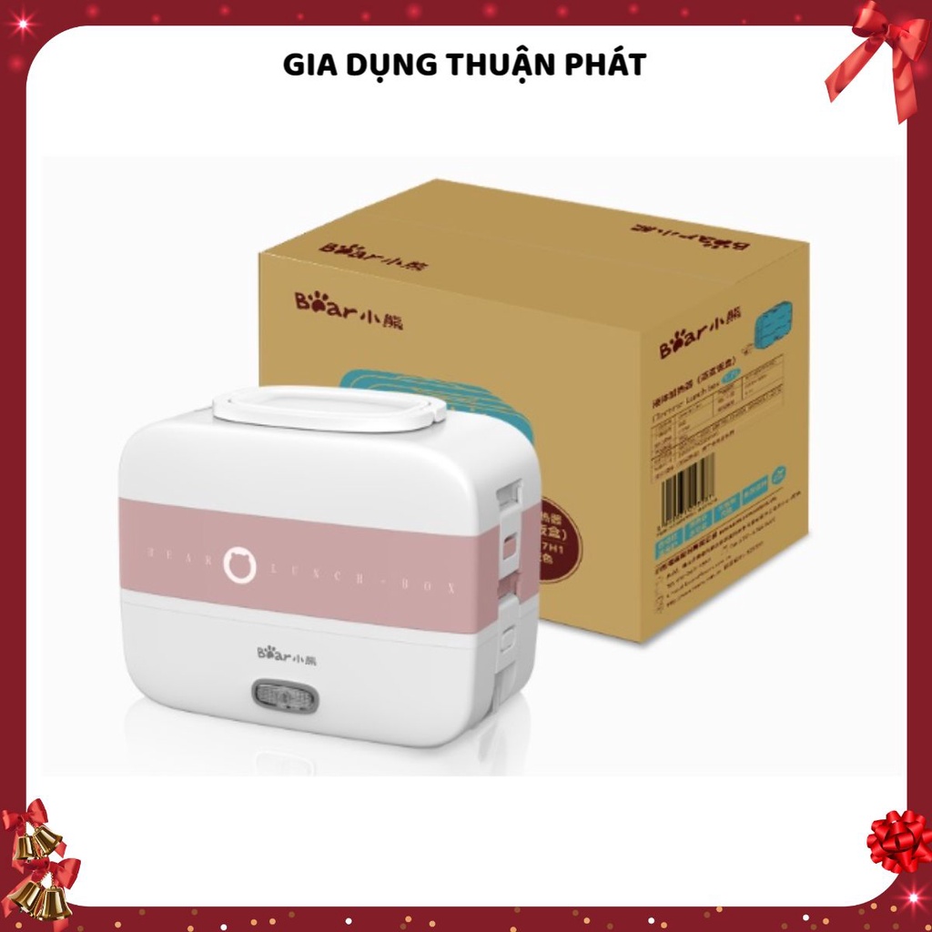Hộp cơm cắm điện Bear DFH-B17K2, 1.5 lít, sử dụng để nấu chín, hâm nóng và giữ nhiệt cho thức ăn, cặp lồng điện