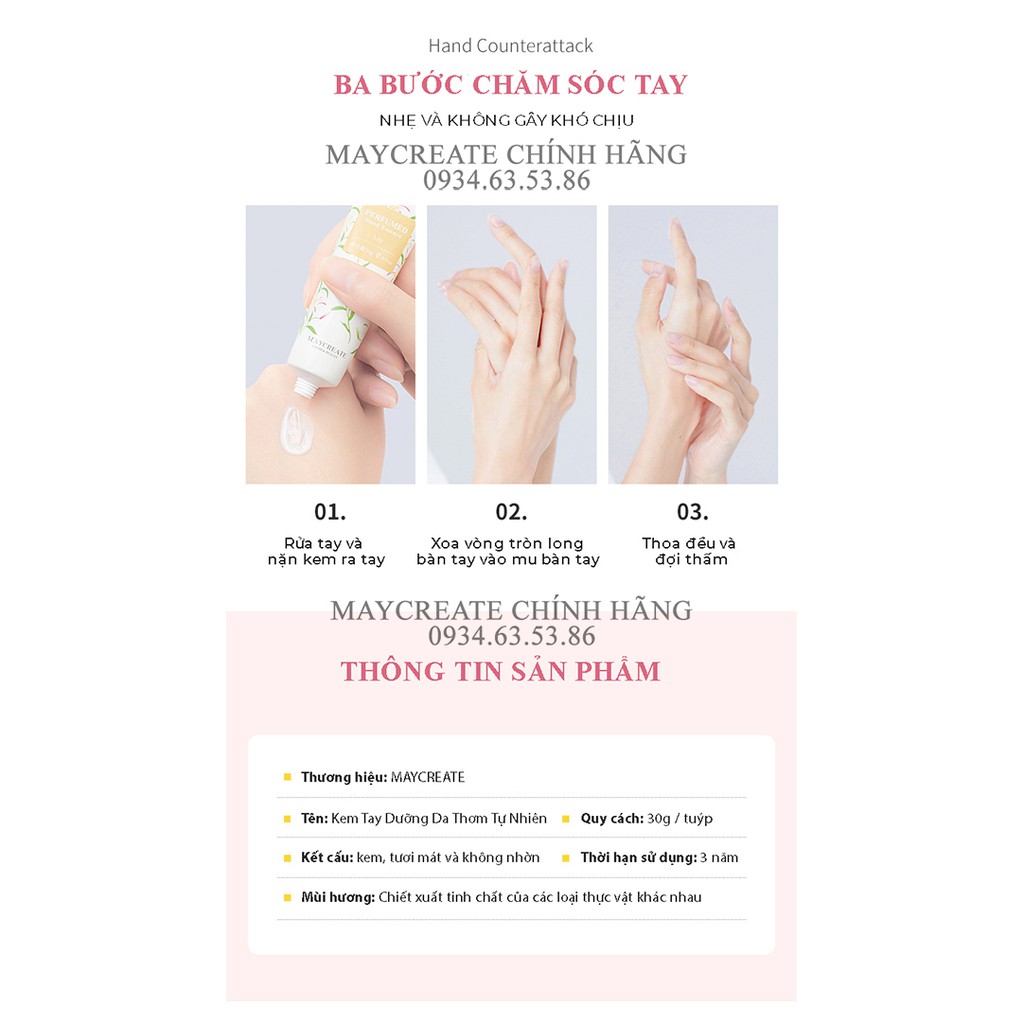 Kem Dưỡng Da Tay Maycreate Hand Cream Hàng Nội Địa Trung. | BigBuy360 - bigbuy360.vn