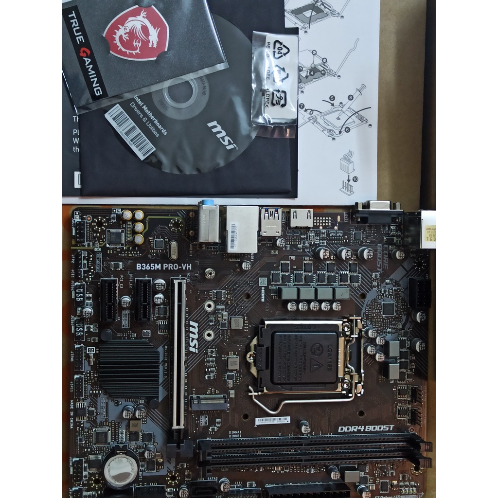 Bo mạch chủ MSI B365M PRO-VH 1151v2 Socket 1151,2 khe ram, m-ATX, Intel B365  bảo hành 3 năm hãng