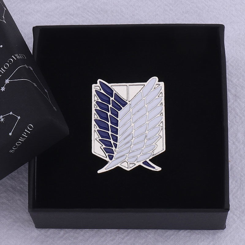 Kẹp Cà Vạt Kim Loại Họa Tiết Anime Attack on Titan Wing of Freedom Corps Lienpeng01. myGT