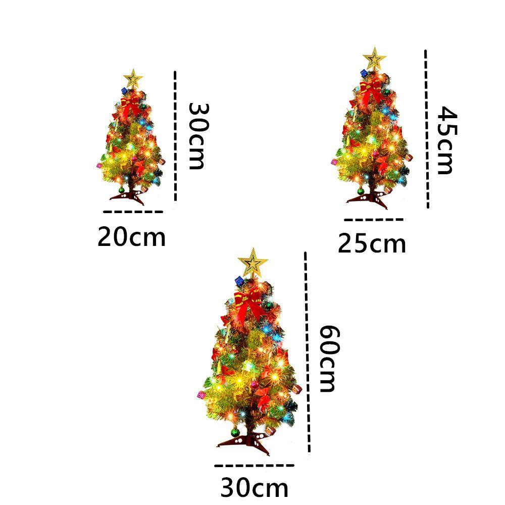 Bộ 25 Cây Thông Noel Nhỏ Có Đèn Trang Trí Giáng Sinh