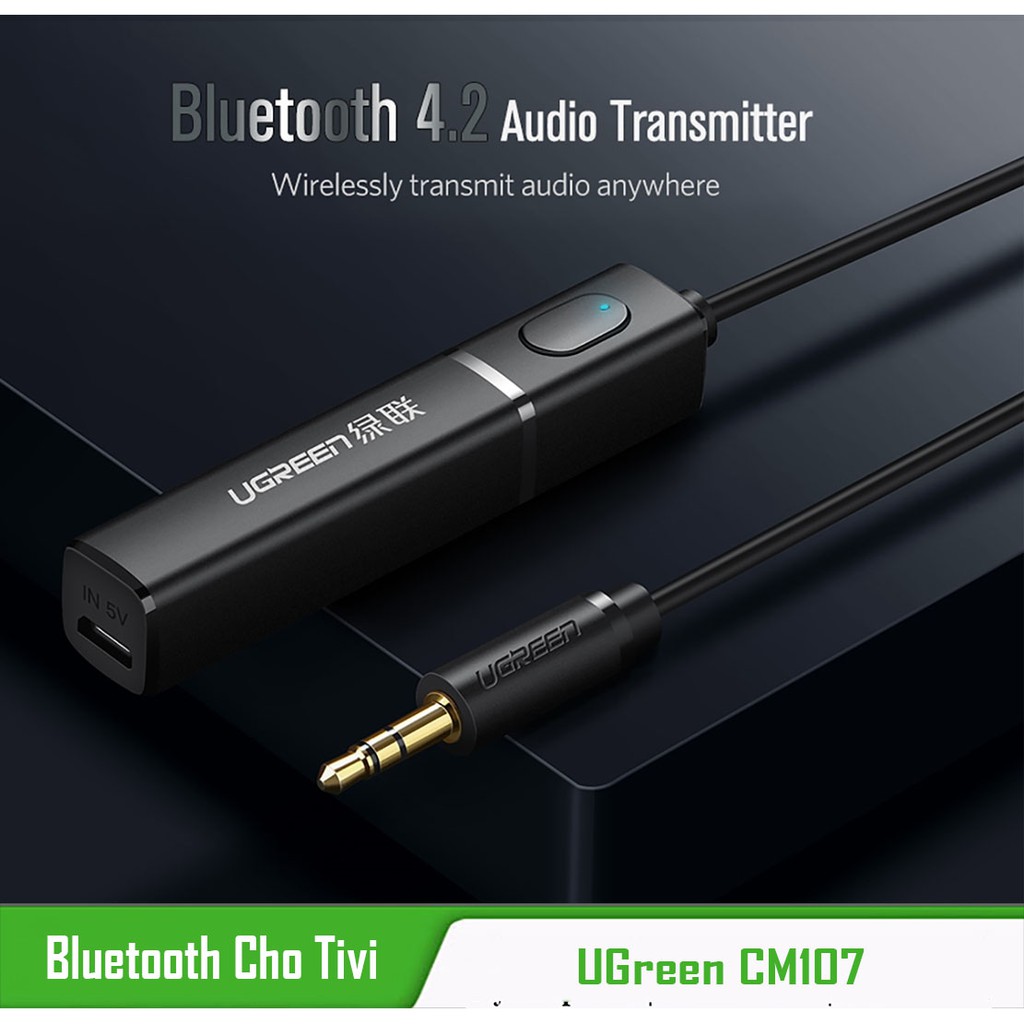 Bộ Phát Âm Thanh Bluetooth 4.2 Cao Cấp | UGREEN 40761 Chính Hãng | Cho Laptop/ Tivi/ PC (Đầu ra 3.5mm)