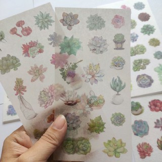Bộ 6 tấm sticker giấy washi