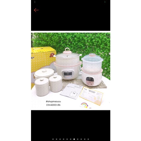 Lẻ vỏ nồi bear 1.6l,  xửng hấp,  thố sứ nồi bear 1.6l sẵn hàng