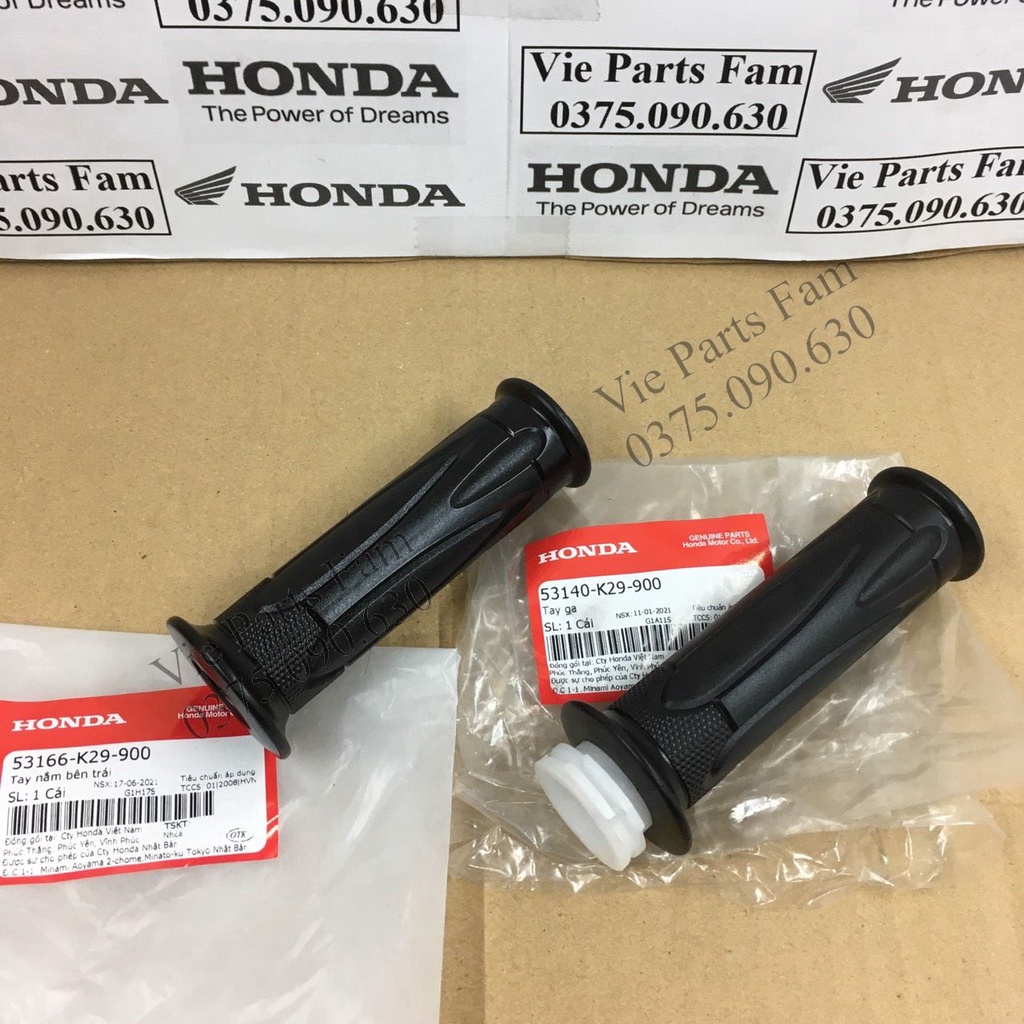 CẶP BAO TAY SH MODE MÀU ĐEN ĐỜI 1 DÂY GA, HÀNG CHÍNH HÃNG HONDA