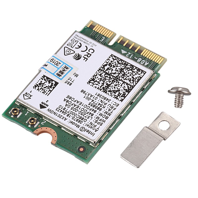 Card mạng không dây băng tần kép Intel Wi-Fi 6 Ax201 Bluetooth 5.0 2.4g/5g Ngff E C