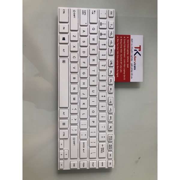 BÀN PHÍM LAPTOP TOSHIBA L840 TRẮNG-BẢO HÀNH 12 THÁNG
