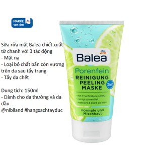 Sữa rửa mặt Balea cho các loại da (mẫu mới)