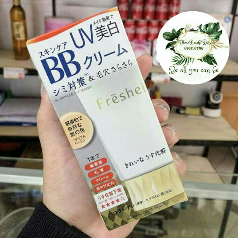 Kem trang điểm BB Cream Kanebo Freshel. Kanebo Mineral BB Cream UV, Moist, EX