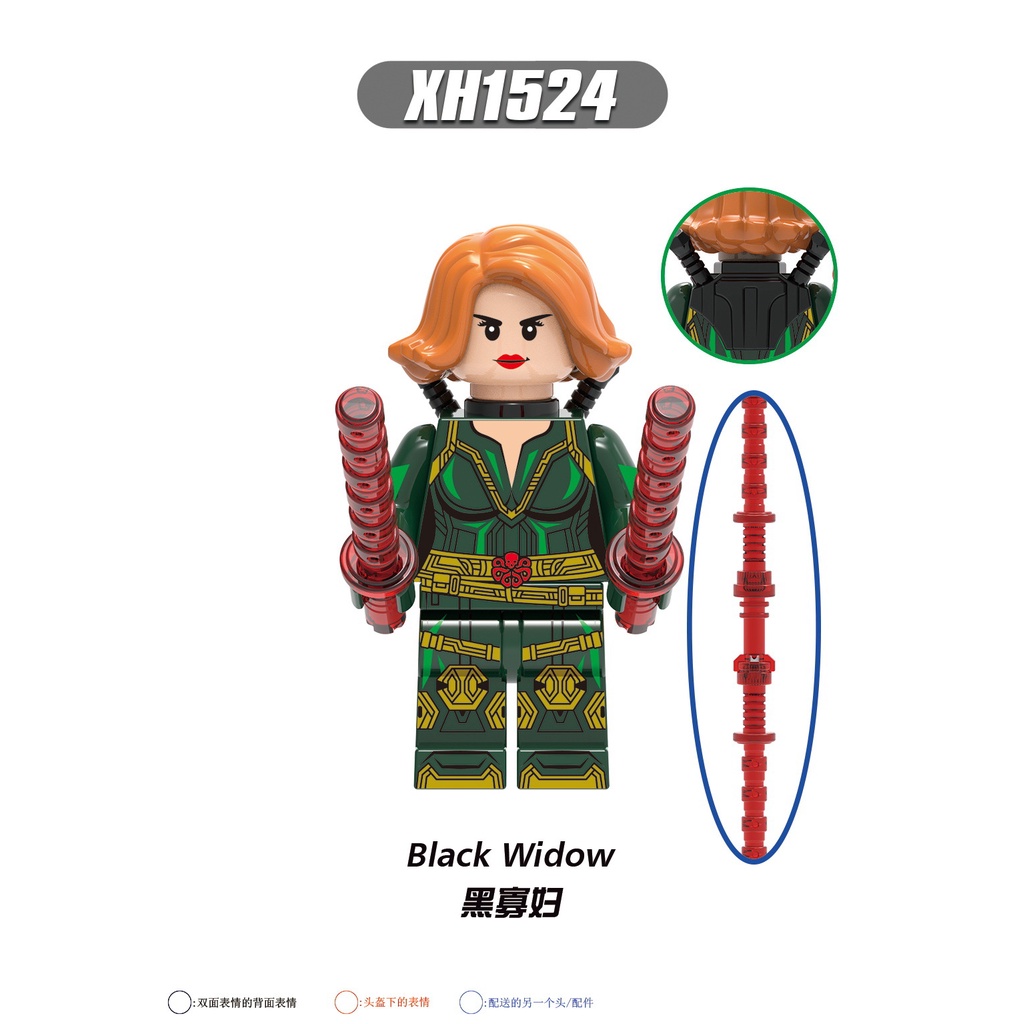Minifigures Các Mẫu Nhân Vật Siêu Anh Hùng Marvel DC MCU Black Window Yelena Red Guardian Mẫu X0289