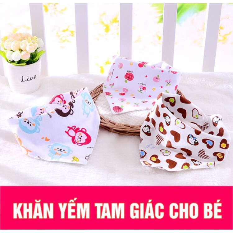 COMBO 10 YẾM TAM GIÁC COTTON HÀNG ĐẸP