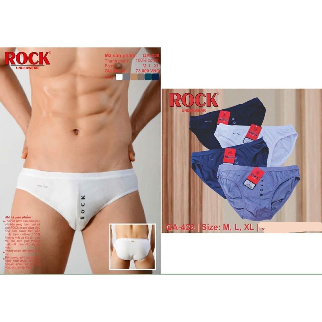 QA-428. Quần lót nam cao cấp ROCK, kiểu dáng Briefs phong cách thiết kế hoàn hảo dành cho mọi quý ông.