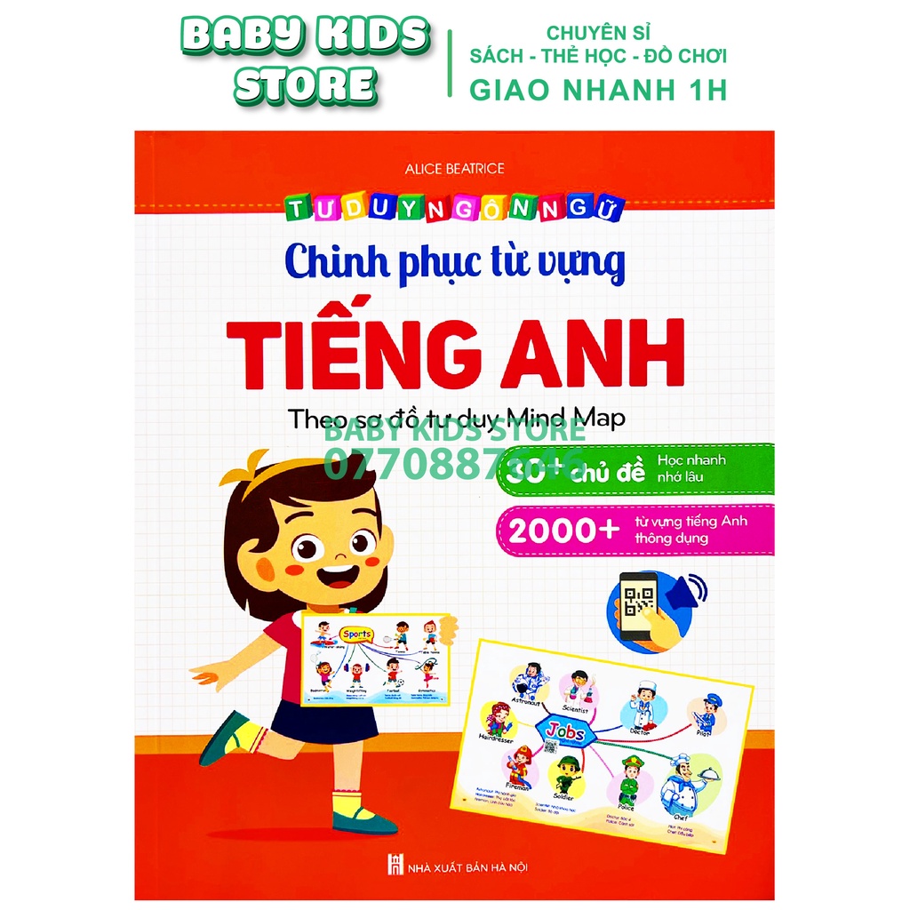 Bé chinh phục tiếng anh theo sơ đồ tư duy MindMap.Bộ quà tặng cho bé phát triển trí thông minh