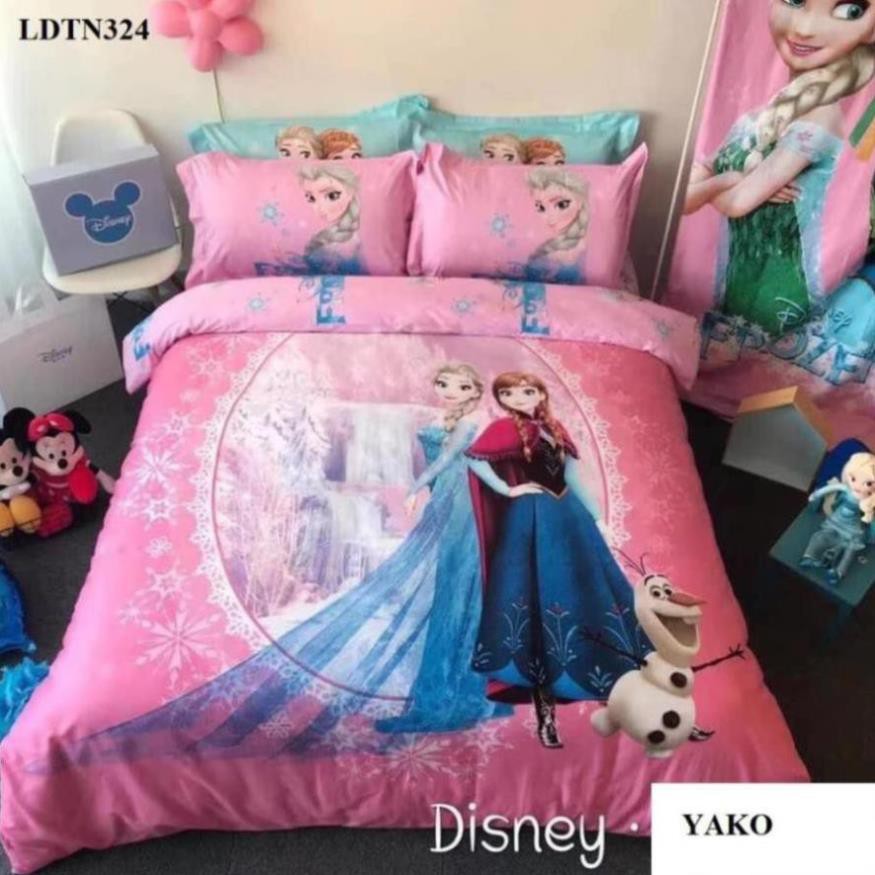 [ Hàng nhập cao cấp ]Bộ ga giường disney cotton cao cấp lụa công chúa Elsa Frozen