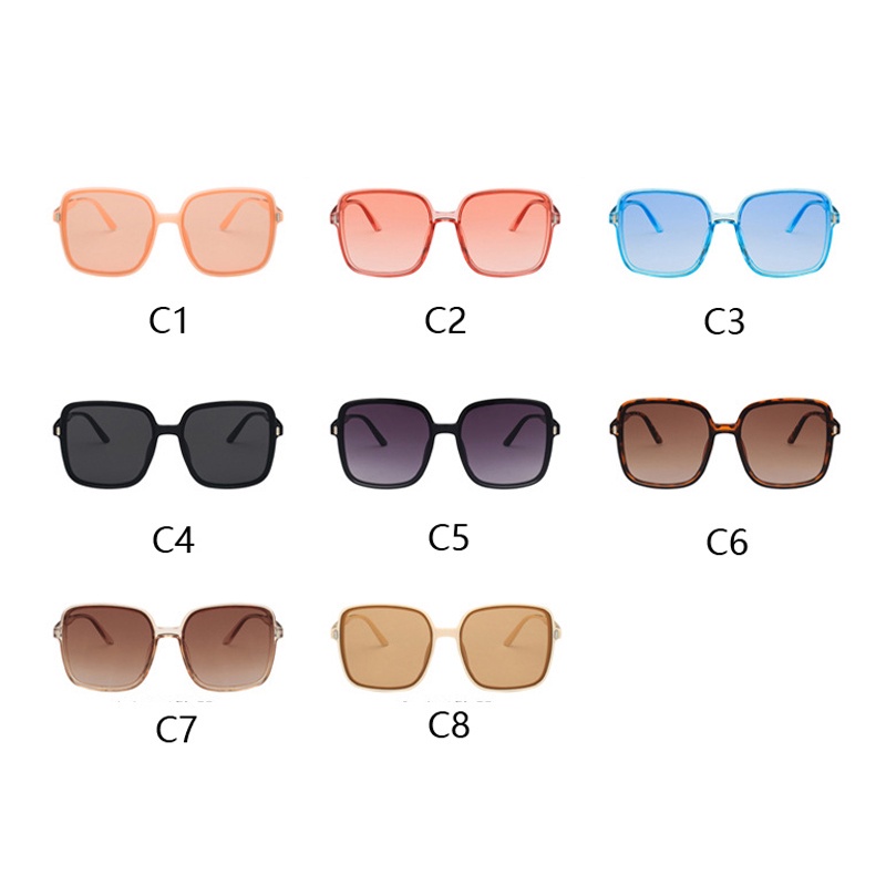 Kính mát gọng vuông màu gradient thời trang cho nam và nữ