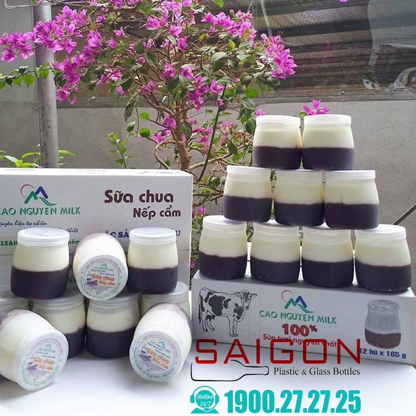 Combo 100 hũ nhựa làm sữa chua nếp cẩm ( 100ml , 120ml, 160ml )