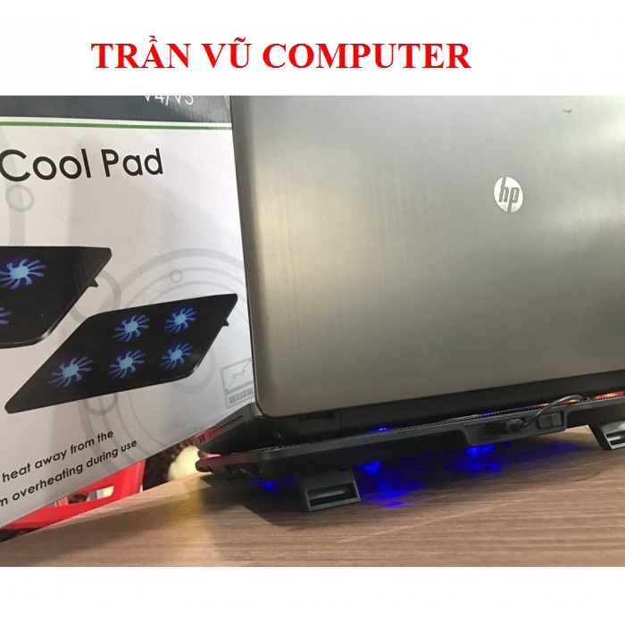 Đế tản nhiệt laptop V5, quạt tản nhiệt laptop V4, đế tản nhiệt 5 quạt