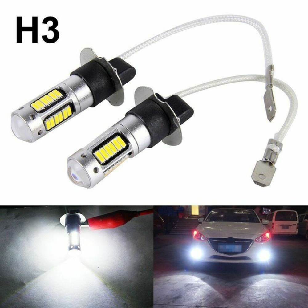 Bộ 2 Đèn LED Sương Mù 100W H3 1800LM Siêu Sáng Chuyên Dụng Cho Xe Hơi