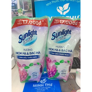 Nước lau sàn Sunlight hương hoa hạ và bạc hà túi 2kg
