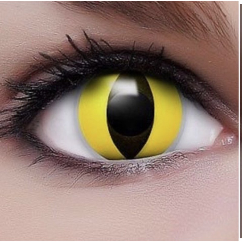 Contact lens cosplay Màu- lens giãn tròng hoá trang màu vàng- Halloween lens vàng- kính áp tròng màu vàng- Lens Zombie