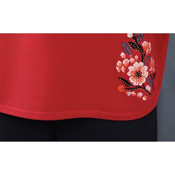 [ SALE SỐC ] Mẫu áo đũi thêu hoa cao cấp tay dài dành tặng mẹ size 45-85kg ( Mã H20 )
