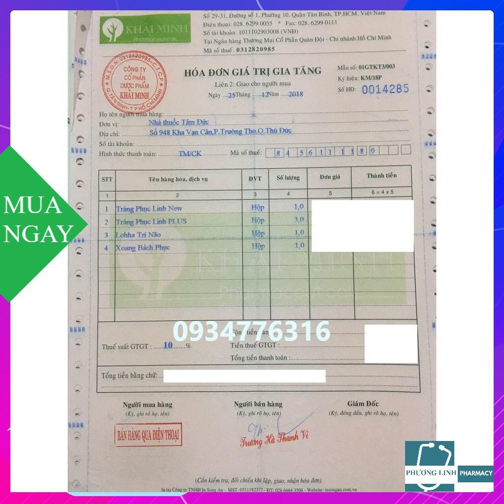 Tràng Phục Linh tái tạo và phục hồi niêm mạc đại tràng, hộp 20 viên