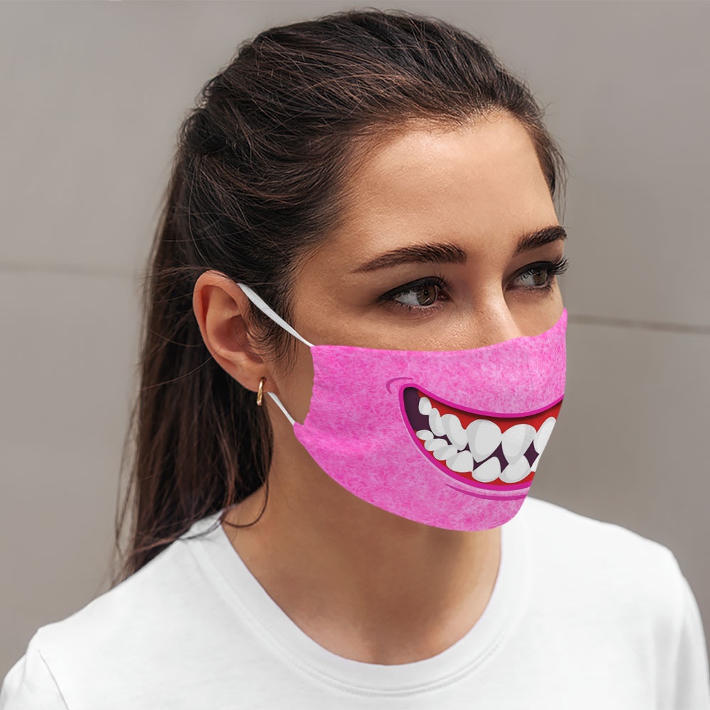 Khẩu trang dễ thương cute trẻ em cho bé thú cưng đáng yêu Hình Vẽ DRAWN CARTWELL vải cotton 100% không đau tai ngăn bụi