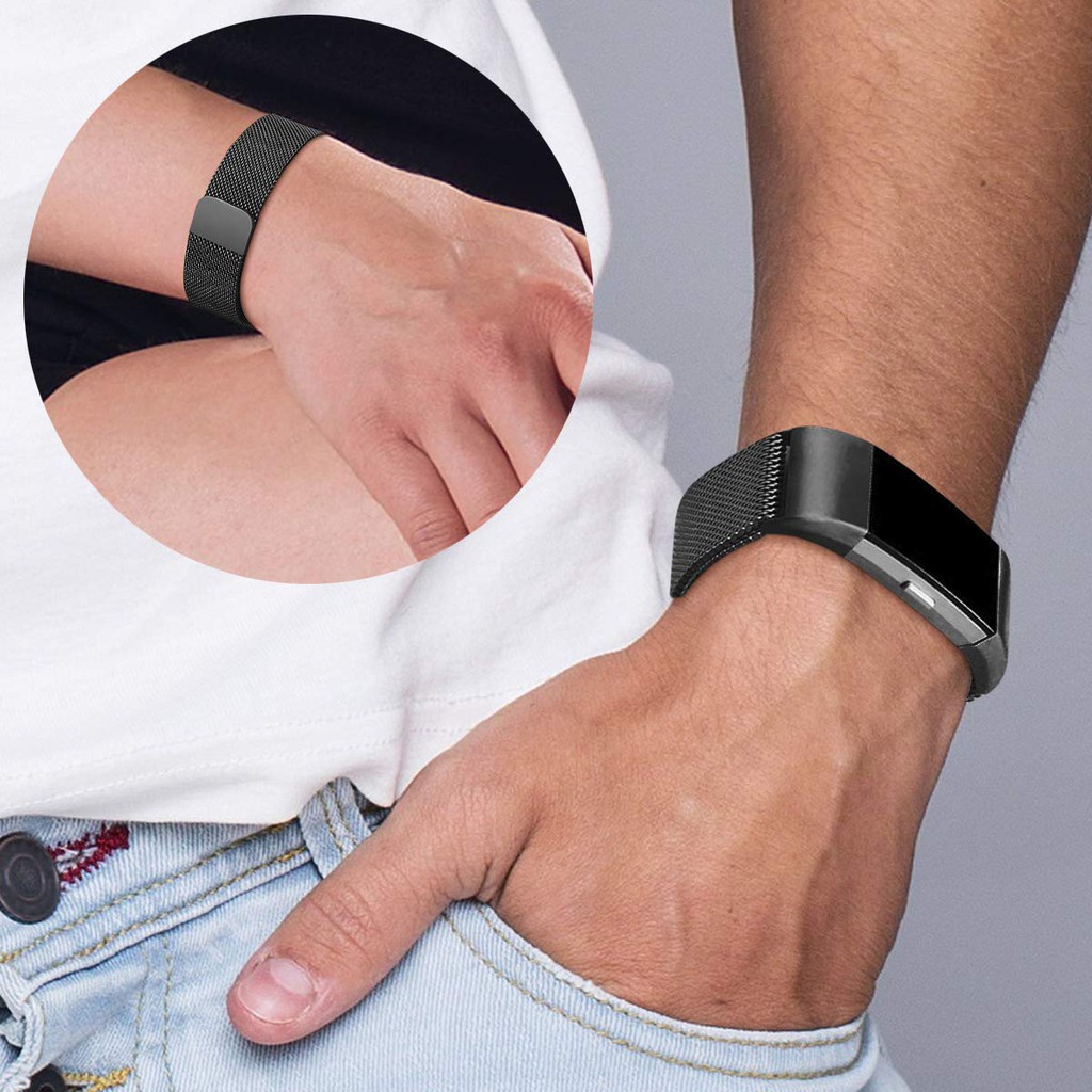 Dây đeo inox Milanese cho đồng hồ thông minh Fitbit Charge 2