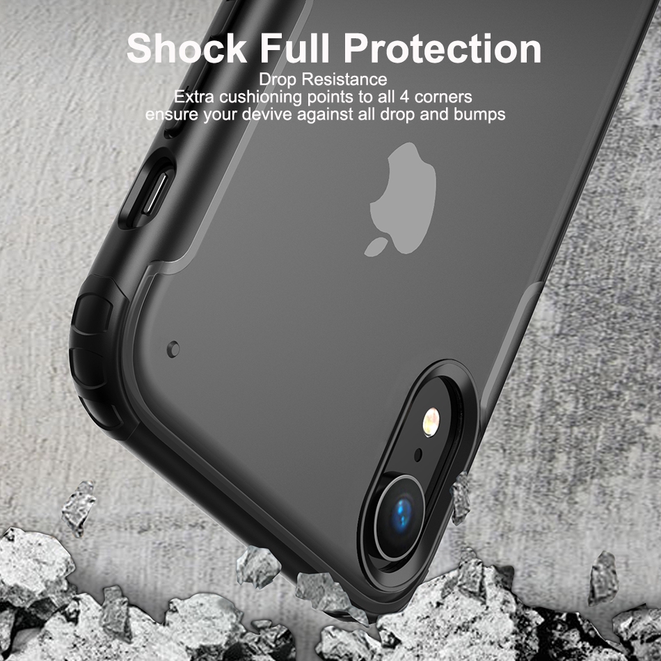 Ốp lưng điện thoại chống sốc bằng TPU + PC phong cách sang trọng dành cho iPhone XR