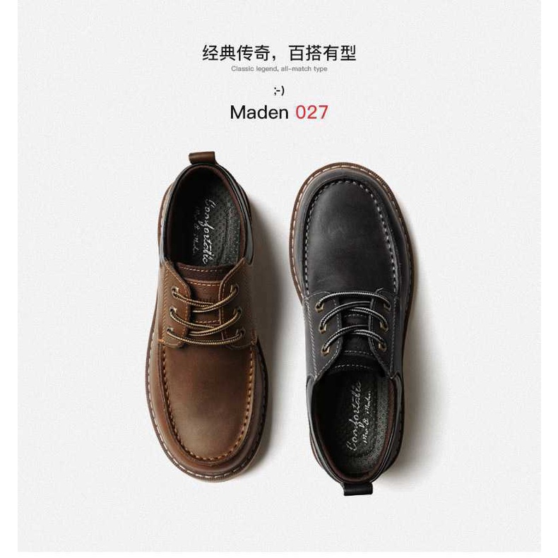 Giày Bốt Da Phong Cách Anh Thời Trang Cho Nam