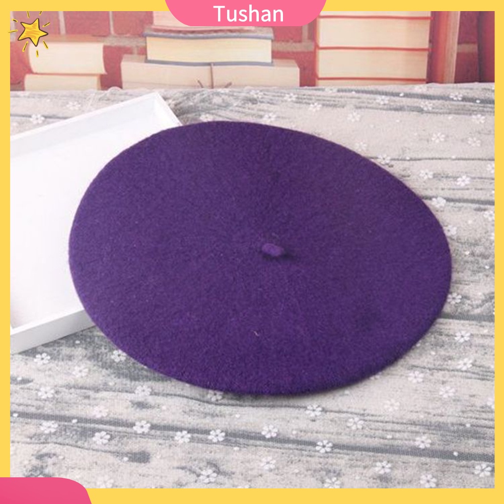 Mũ Nồi Giả Len Màu Trơn Thời Trang Cho Nữ