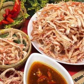 Khô mực xé sợi hấp nước dừa size 500g