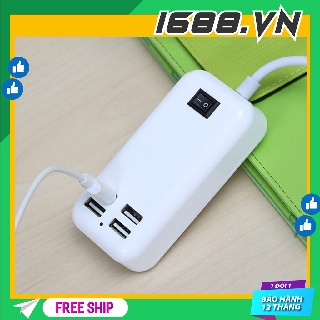 Ổ cắm usb 4 cổng 15w, ổ cắm có công tắc tắt mở tiện dụng