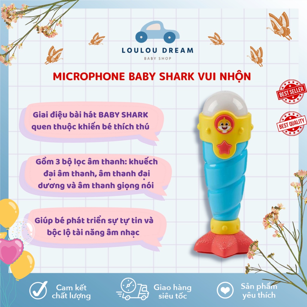 [Đồ chơi Baby Shark] Micro đồ chơi Baby Shark Sea Jam mô phỏng giọng nói và phát nhạc cho bé chính hãng Mỹ