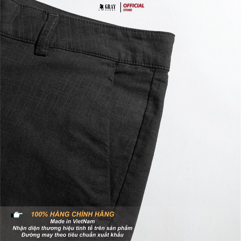 Quần đùi nam GRAYHOMME short kaki mềm nhẹ, thoáng khí