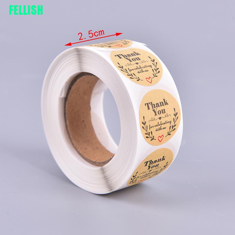 Cuộn 500 Hình Dán Chữ Thank You Dùng Để Trang Trí