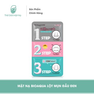 Sét 3 miếng mặt nạ lột mụn đầu đen Bioaqua
