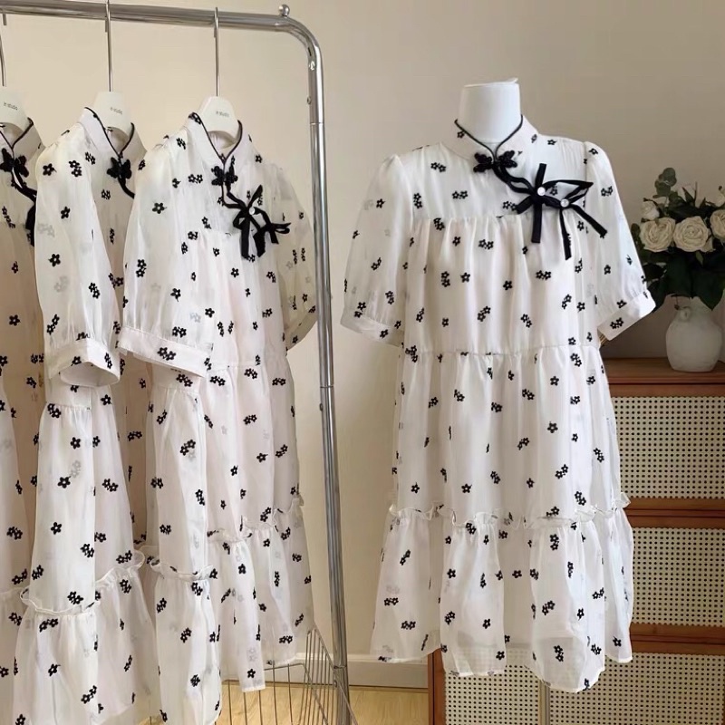Đầm baby BẠCH LỘC thiết kế theo phong cách sườn xám trẻ trung