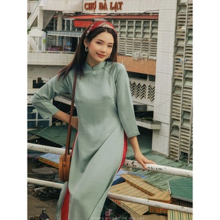 Set Áo Dài Rosemary Lụa Tây Thi Xanh Ngọc