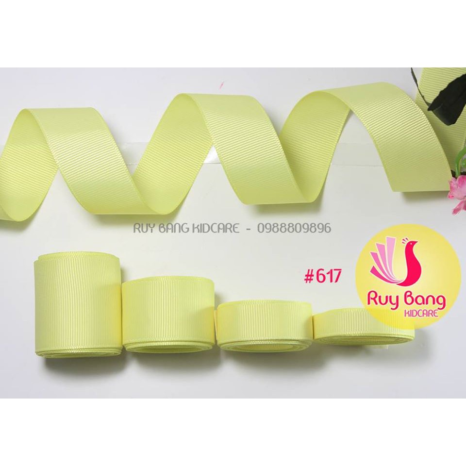 Ruy băng gân tông vàng ( cuộn 5m )