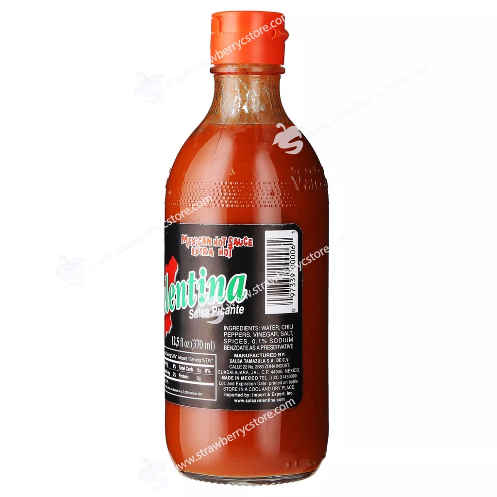 Sốt Ớt Đỏ Siêu Cay Valentina Salsa Picante Mexican Extra Hot Sauce, Chai 370 mL