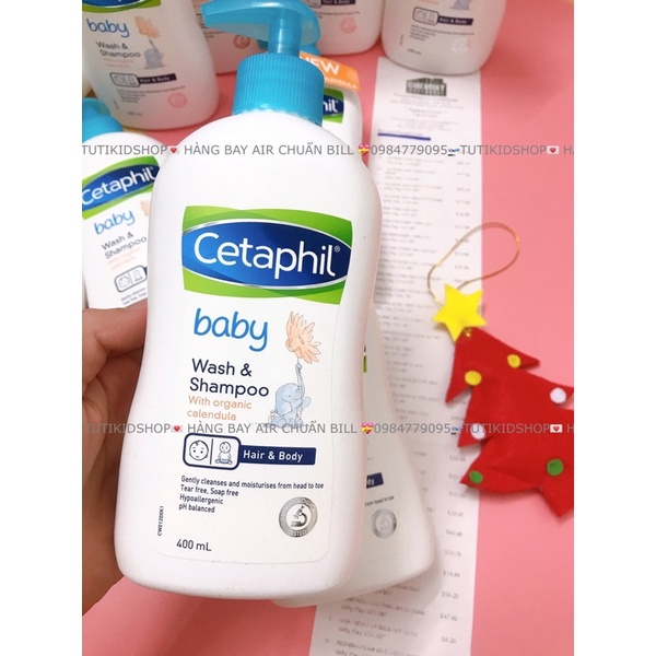 [ĐỦ BILL] SỮA TẮM GỘI CETAPHIL CHO BÉ 400ml và 230ml HÀNG ÚC ĐI AIR