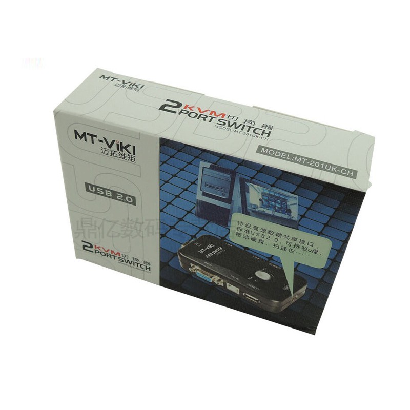 Bộ Switch KVM VGA 2 Cổng USB MT-ViKI MT-201UK - Hàng Chính Hãng