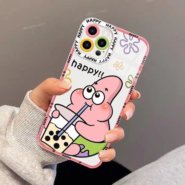 Ốp Điện Thoại TPU Dẻo Trong Suốt Họa Tiết Hoạt Hình Spongebob Cho Iphone 13 12 11 Pro Max 12 13 Mini Xr Xs Max X 6 6S 7 8Plus