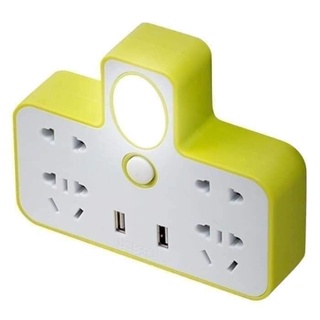 Bộ ổ điện chia 2 cổng USB có đèn led