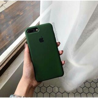 Ốp Chống Bẩn Silicone Lót Nỉ Màu Xanh Rêu